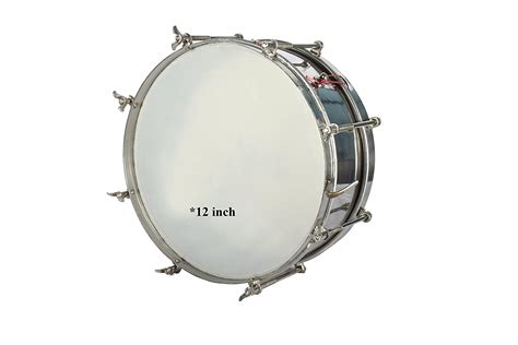 Kannan Musical Instruments 1 Piece Side Drum Ss 12 Inch Silver