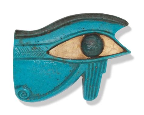An Egyptian Blue Faience Wadjet Eye Amulet