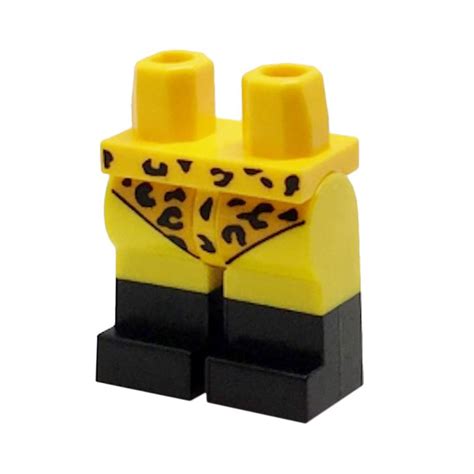 Jual Lego Part Hips And Yellow Legs With Bright Light Orange Leotard