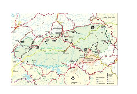 Great Smoky Mountains National Park Map Full Size Ex