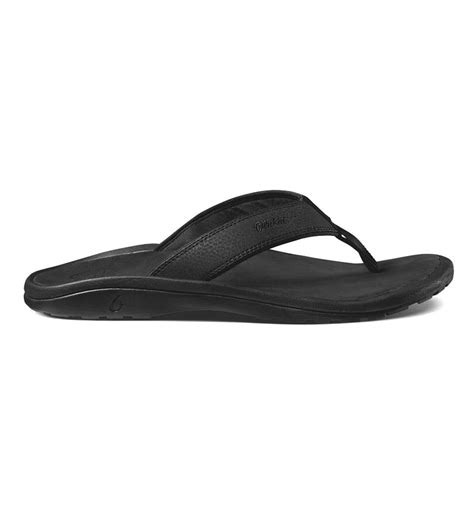 Mens Olukai Ohana Flip Flop Sandals Blackblack Size 8 Plowhearth