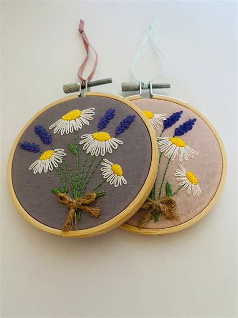 Hand Embroidered Wall Hangingdecor Etsy