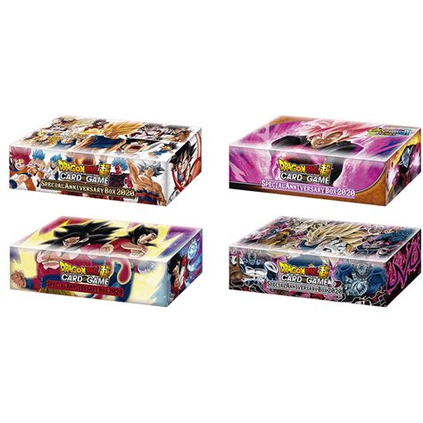 Random cards from every series, 50 cards in each lot plus 5 bonus free holo rare cards. Dragon Ball Super CG: Special Anniversary Box 2020 (One Supplied) | Trading Card Games | Zatu ...