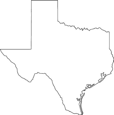 Printable Outline Of Texas