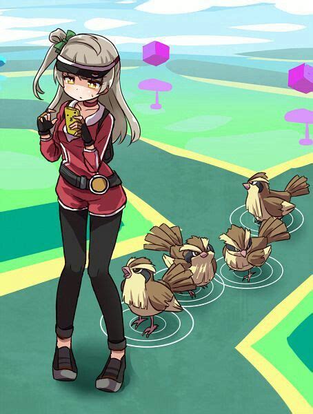 ♥ Girl Pokémon Go Pokémon Trainer Sweating Anime ♥ Pokemon