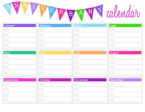 Office Birthday Calendar Template 2021