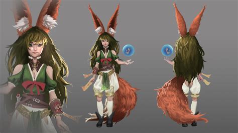 Artstation Fox Girl Character Concept