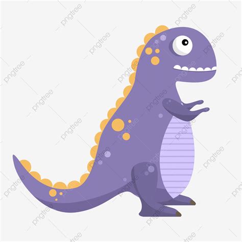 Purple Dinosaur White Transparent Purple Dinosaur Cartoon Illustration