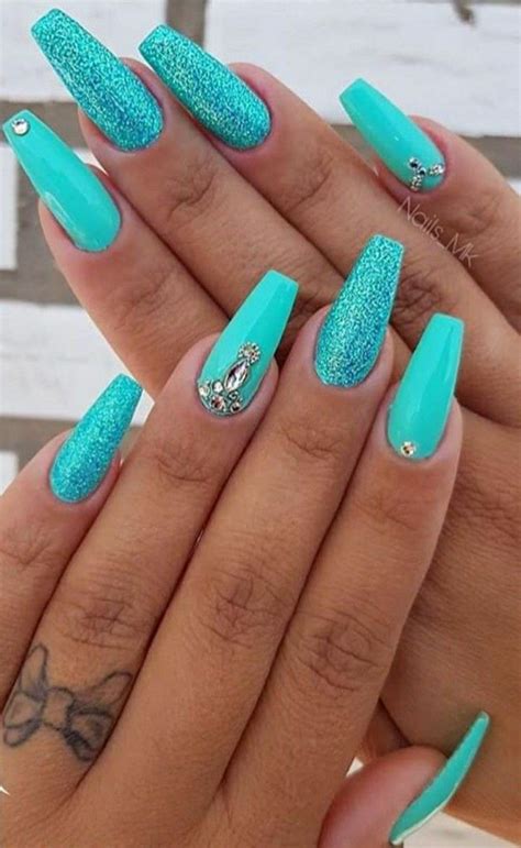 Untitled Turquoise Nails Teal Nails Turquoise Nail Designs