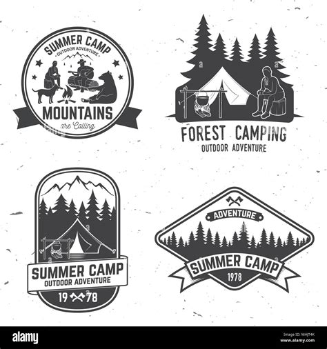 Summer Camp Vector Illustration Concept For Shirt Or Logo Print