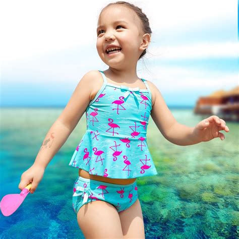 Xuanqi Baby Girls Lovely Flamingo Print Swimwear Summer Beach Toddler