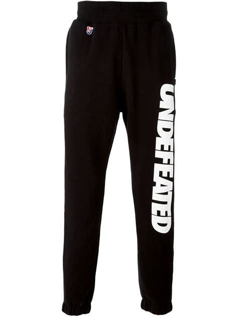 Lyst Undefeated Logo Print Sweatpants In Black For Men