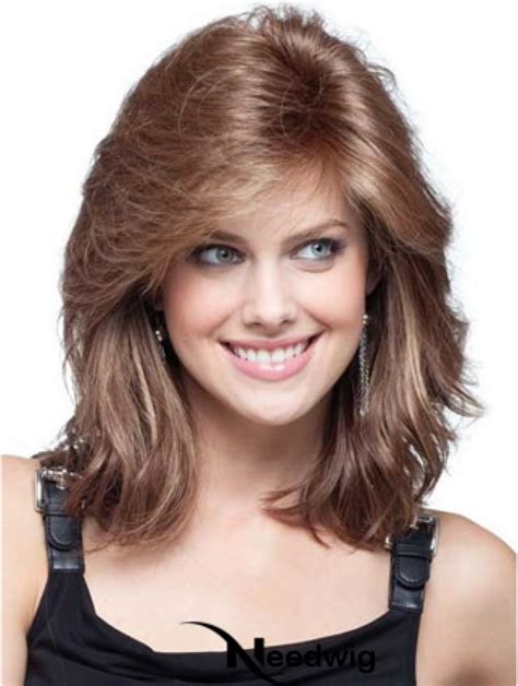 Front Lace Wigs Uk Human Hair With Bangs Shoulder Length