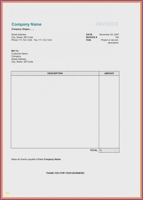 Free Fillable Invoice Template Pdf Template 1 Resume Examples