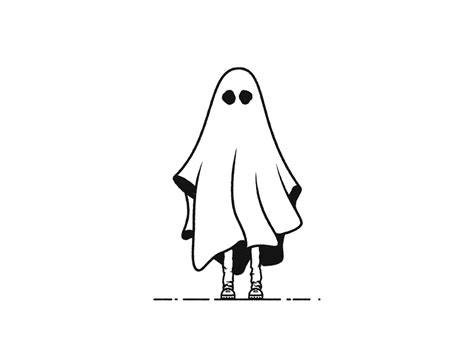 Sheet Ghost Line Art Drawings Ghost Tattoo Sketches
