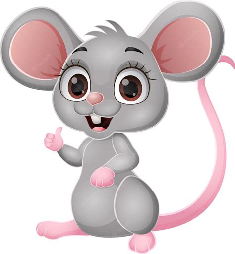 Premium Vector Cute Mouse Cartoon Giving Thumb Up