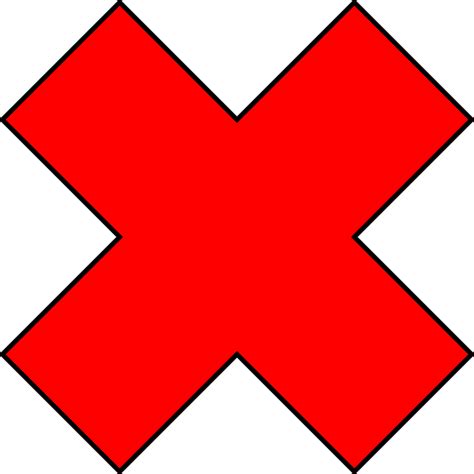Forbudt Rød Kryds Gratis Vektor Grafik På Pixabay Pixabay