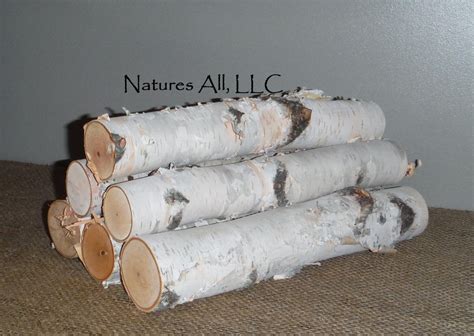 Decorative White Birch Logs6 Piece Set12 Inch Lengthfor Weddings And