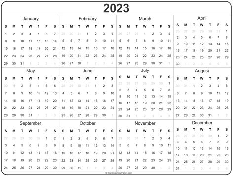 Year 2023 Calendar Transparent Png Png Mart