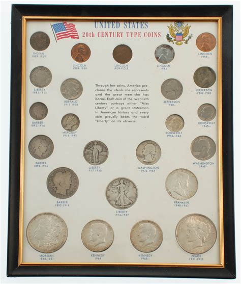United States Coins Of The 20th Century Set 8x10 Custom Framed Display