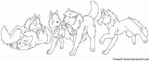 Coloring Pages Of Anime Wolves Coloring Home
