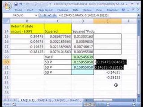 Finding sample standard deviation using the standard deviation formula is similar to finding population standard deviation. Excel Array Formula Series 14.3 Portfolio Standard ...
