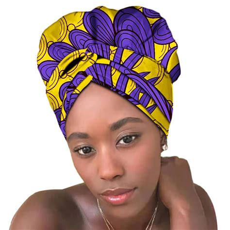 African Print Head Scarf African Headwraps African Womens Hair Accessories Scarf Wrapped Head