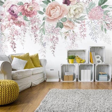 Custom Wallpaper Mural Roses Fashion Floral Wallcovering Bvm Home