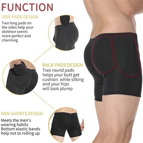 Mens Padded Brief Hip Enhancing Butt Lifter Booty Enhancer Boxer Underwear Male Padding