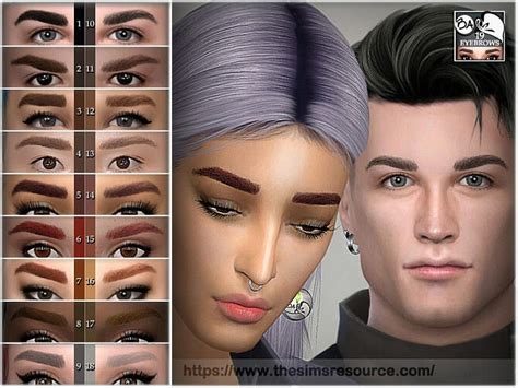 Custom Content Eyebrows Sims 4 Intelligentjes