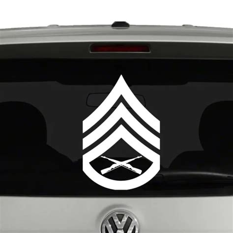 Marine Corp Rank Insignia Staff Sergeant E6 Vinyl Decal Sticker 536