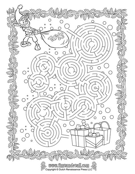 Free Christmas Maze Printables
