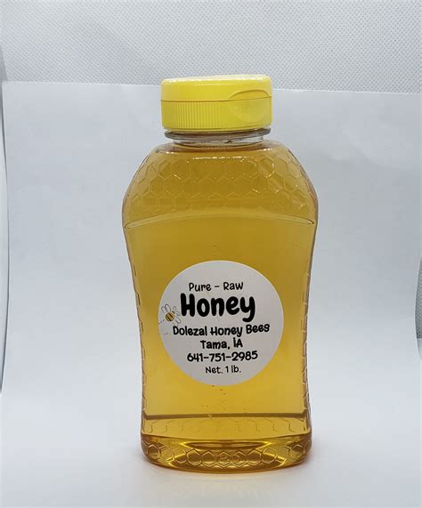 Raw Honey 16 Oz Plastic Squeeze Bottle Etsy
