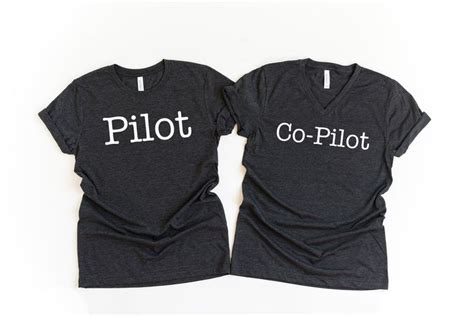 Pilot Co Pilot Couple Shirts Honeymoon Shirt Anniversary Shirts