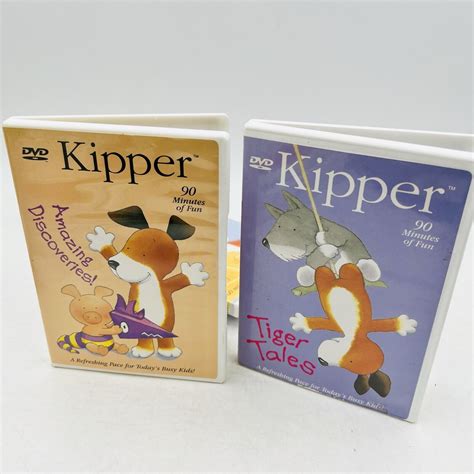 Kipper Dvd Lot Of 12 Puppy Love Tiger Tails Cuddly Critters Let It