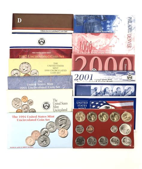 Lot Lot Of 13 Assorted Us Mint Uncirculated Coin Sets