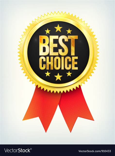 Best Choice Golden Shiny Label Sign Royalty Free Vector
