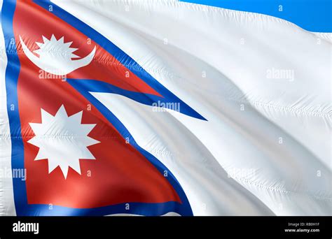 Nepalese Flag 3d Waving Flag Design The National Symbol Of Nepal 3d