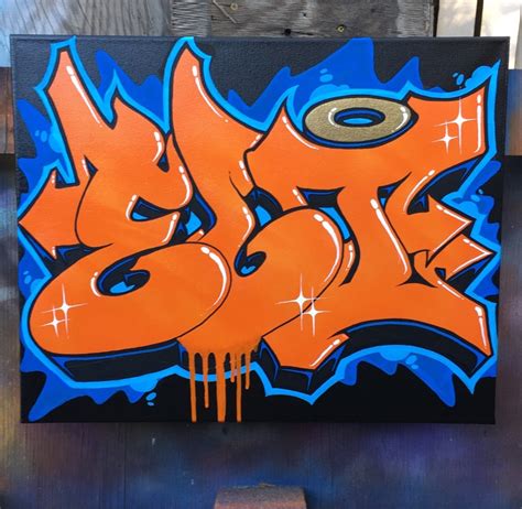 Personalized Custom Graffiti Name Painting On Canvas Etsy