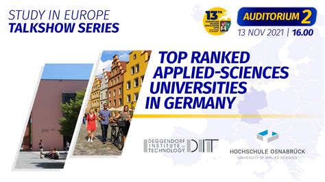 Top Ranked Applied Sciences Universities In Germany Ehef Indonesia 2021 Youtube