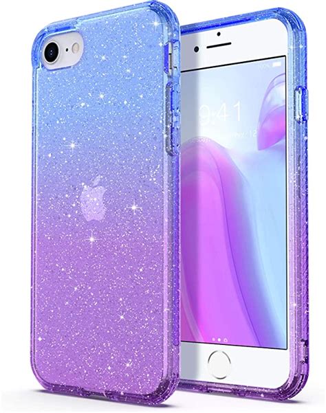 Ulak Iphone Se 3rd Generation 2022 Case Clear Glitter Soft Tpu Bumper