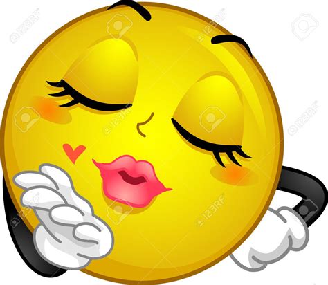 39604979 Mascot Illustration Of A Smiley Blowing A Kiss Stock