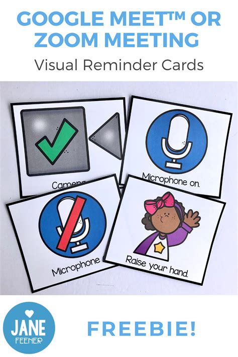 Check spelling or type a new query. Google Meet™ or Zoom Visual Reminder Cards FREEBIE in 2020 ...