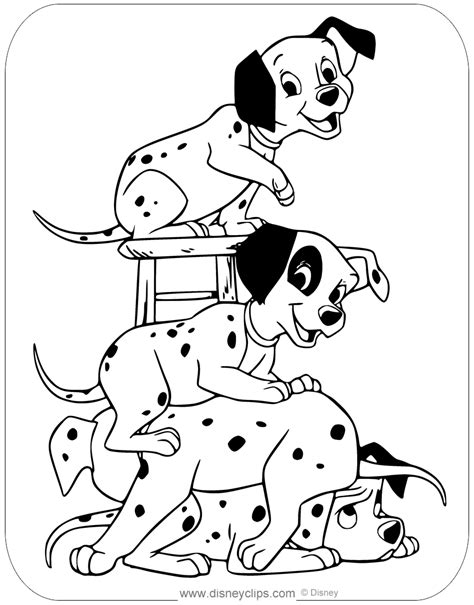 Print coloring of 101 dalmatians and free drawings. 101 Dalmatians Coloring Pages | Disneyclips.com
