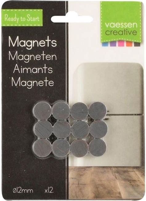 12x Ronde Koelkast Whiteboard Magneten 12 Mm Zwart Hobby En