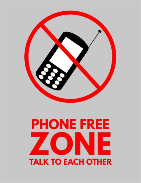 No Cell Phone Sign Free Flyer Template Postermywall