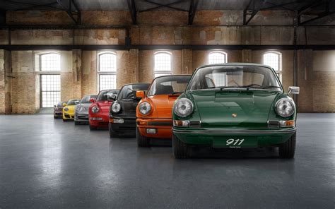 Porsche 911 Vintage Cars In Museum Wallpaper For Widescreen Desktop Pc