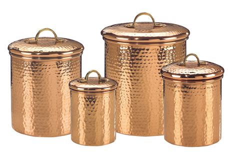 Everything you need to give williams sonoma, copper cookware set, staub cookware, pots and pans sets, copper pots. Set of 4 Solid Copper Hammered Canisters in Kitchen Canisters