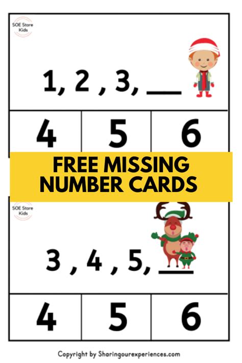 Free Printable Missing Number Worksheets 1 20 Clip Cards For What Comes