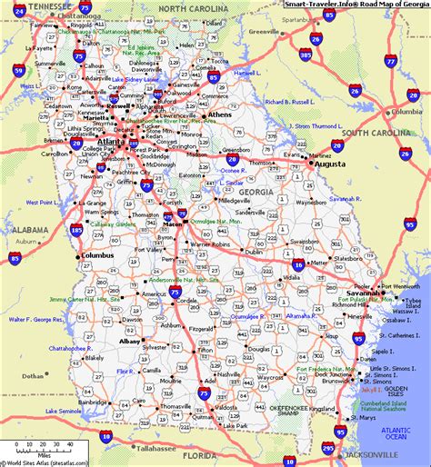 Map Of Georgia America Maps Map Pictures
